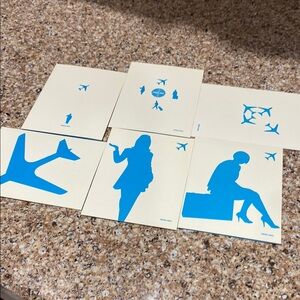 Pan Am Blue Silhouette Art/Note Cards